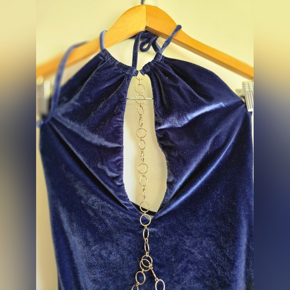 Trina Turk, Velveteen One-Piece Swimsuit, Navy, Size 8 - Picture 8 of 11